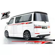 Sound system ini akan menimbulkan kesan yang keren waktu digunakan dijalan kalau. Sticker Cutting Mobil Apv Grandmax Luxio Desain Minimalis Merah Hitam Lazada Indonesia