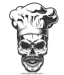 Y, sin embargo, ¡nada más lejos de la verdad! Skull Creator Tatuajes De Cocineros Bosquejo Del Craneo Tatuaje De Chef