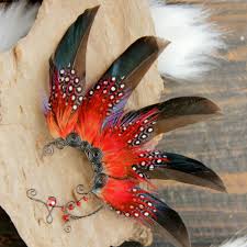 Birds Of A Feather Festival 2020 Nastasy Shared A New Photo On Etsy In 2020 Feather Ear Cuff Purple Feather Ear Cuff