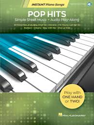 Pop Hits Instant Piano Songs Simple Sheet Music Audio Play Along Hal Leonard Online
