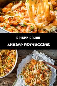Crispy Cajun Shrimp Fettuccine Fettuccine Shrimp Seafoodrecipes Seafood Yummy Pasta Recipes Best Pasta Recipes Seafood Dinner Seafood Recipes