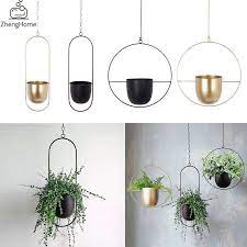 1pcs metal hanging pot chain planter home garden etsy planters flower pots patio railing boxes