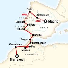 Its continental european territory is situated on the iberian peninsula. Map Of The Route For Spain Portugal And Morocco Adventure Portugal Travel Spain Travel Backpacking Spain
