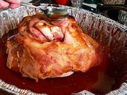 Baked Ham Shank With Brown Sugar Glaze Recipe Baked Ham Ham Hock Recipes Ham Shank