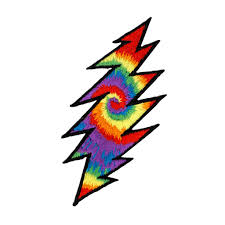Grateful Dead Tie Dye Lightning Bolt Patch Hippie Shop