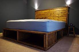 This project will only take you an afternoon and can be a great budget project if you use reclaimed wood. Diy Wood Bed Frame With Storage Novocom Top