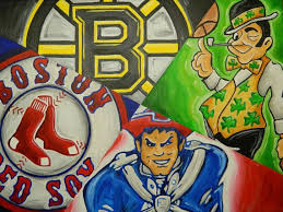 Boston Teams Reserved For Matt Painting Sports Art Red Sox Etsy Boston Sports Boston Sports Art Sports Art