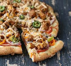 tandoori tempeh mini peppers pepper jack pizza on crisp white crust vegan recipe vegan richa stuffed peppers vegan recipes vegan dishes