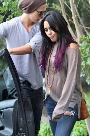 Vanessa Hudgens With New Purple Haircolor Underdye Hair Purple Ombre Hair Purple Hair