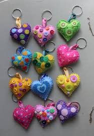 Heart Keychain Key Ring Handmade Gift Idea Felt Party Favours Etsy Felt Keychain Heart Keychain Heart Gifts