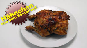 Brathahnchen Aus Dem Romertopf Hahnchen Mit Knuspriger Haut Brathahnchen Hahnchen Lebensmittel Essen