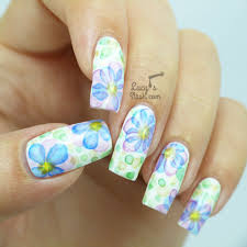 How to paint your nails: Watercolour Flower Nail Art Lucy S Stash