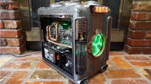 Check out the plasma disk on this steampunk gaming PC build