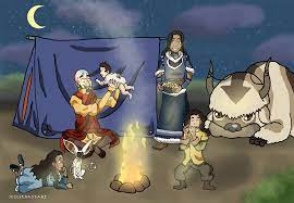 Wanted to share an older drawing of Kataang and the kids on a camping trip  I made a few years ago :D : r/TheLastAirbender