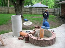 Lava rock, fire glass, and log sets can be used to complete your fire pit. Brick Fire Pit Smoker Novocom Top