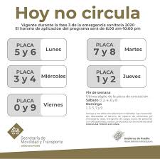 Hoy no circula | ¿qué autos no circulan en cdmx durante la cuarentena por covid 19? Solo Podran Viajar Hasta Tres Tripulantes En Un Vehiculo Por Programa Hoy No Circula Puebla