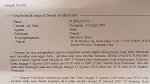 Oleh karena itu anda tidak. Buat Surat Pengaduan Purwanto Beberkan Kronologis Kejadian Yang Menimpa Reski Tribun Pontianak