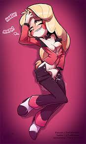 1girls blonde hair breasts breasts out charlie morningstar  (hazbin hotel) clothing cute demon demon girl female fingering footwear  hazbin hotel manual masturbation moaning outerwear partially clothed pussy  pussy juice