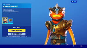 The skins of fortnite basically serve to disguise the character with whom you are going to play. Fortnite Item Shop New Atlantean Fishstick Skin And Fish Sticks Pickaxe 22 23th July 2020 Youtube