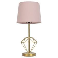 Wire Diamond Table Lamp Pink Gold Pillowfort Gold Table Lamp Pink Lamp Table Lamp