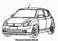 Gambar Mewarnai Mobil Suzuki Dengan Gambar Mobil Gambar Warna