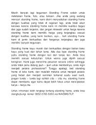 Untuk custom , tergantung pesanan agan sekalian. Jual Standing Frame Bandung 62 852 2765 5050