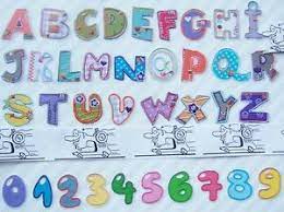 Als vorbereitung auf das schreiben von buchstaben bieten sich schwungübungen bereits in der vorschule an, die spielerisch auf das schreiben vorbereiten. Bunte Buchstaben Und Zahlen Zum Aufbugeln Nahen Und Kleben Ebay