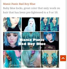 Bad Boy Blue By Manic Panic Bad Boys Blue Rainbow Hair Dyed Hair