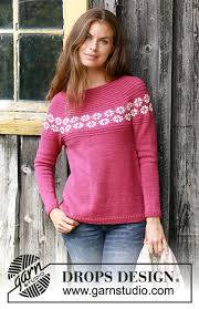 P3 tog but do not slip the stitches off the needle, yon by taking the yarn over. Daisy Delight Drops 196 2 Free Knitting Patterns By Drops Design