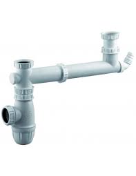 Tubulure Et Siphon 2 Cuves Decalees Plastique Valentin