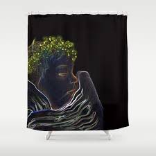 Sleeping Angel Shower Curtain By Donuts Society6 Shower Curtain Curtains Angel