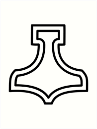 Thor Hammer Icon Illustration Art Print By Danler Thors Hammer Icon Illustration Thor