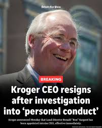 Kroger announced Monday CEO Rodney McMullen has resigned following "a board  investigation of his personal conduct."