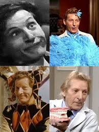 A promotional shot of Danny Kaye from The Court Jester (1956). Danny would  earn his second Golden Globe nomination for his role as Hubert Hawkins.  Specifically, he was nominated for Best Motion