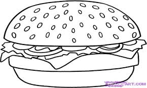 Cheeseburger Coloring Pages How To Draw A Hamburger Step By Step Food Coloring Pages Free Kids Coloring Pages Coloring Pages