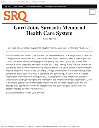 Gard Joins Sarasota Memorial Health Care System
