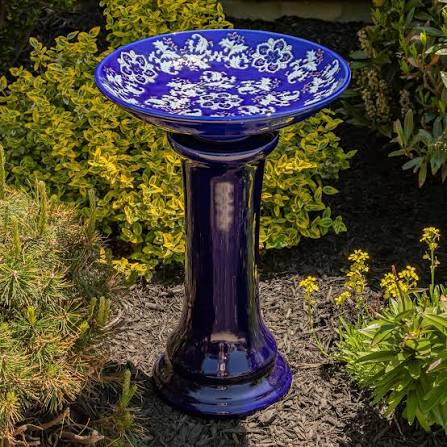 Blue bird bath