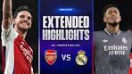 Arsenal vs. Real Madrid: Extended Highlights | UCL Quarter ... - YouTube