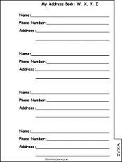 Printable Address Book Pages My Address Book A Printable Book For Fluent Readers In 2020 Address Book Template Printable Books Address Books