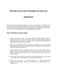Every Job Application S Sample Cover Letter That Works
