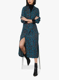 Mint velvet green shirt dress. Mint Velvet Charlie Leopard Midi Shirt Dress Multi At John Lewis Partners