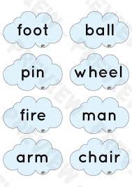 A Great Game To Help Children Learn Compound Words Match The Two Parts Of The Compound Words On Clouds To The Co Compound Words Skills Activities Helping Kids
