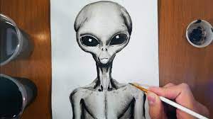 Cómo dibujar un alien de alien resurection movie. Como Dibujar Un Alien Realista Con Acuarela Dibujar Un Extraterrestre Youtube