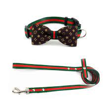 Check out the elevation and premium patterned dog harness line. Designer Bow Tie Collar For Dogs With Leash Set Supreme Dog Garage