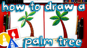 How To Draw A Palm Tree Youtube Make sure the lines are a bit closer together at the top than at the bottom. how to draw a palm tree