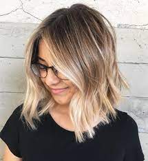 Choppy Blonde Balayage Lob Ombre Hair Blonde Choppy Bob Hairstyles Short Hair Balayage