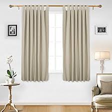 Deconovo Verdunkelungsvorhang Schlaufen Gardinen Wohnzimmern Vorhang Blickdicht Schlaufenschal 175x140 Cm Beig Gardinen Wohnzimmer Vorhange Wohnzimmer Gardinen