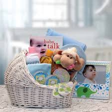 Welcome Home Baby Gift Basket Features A Basket With Handles Stuffed To The Brim With Gende Baby Shower Gift Basket Newborn Baby Gift Basket Newborn Baby Gifts