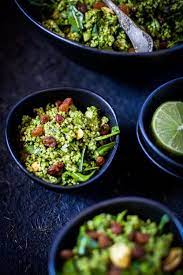 Cover the bowl with cling film & let it stand for 10 minutes. Yotam Ottolenghi S Green Couscous 5 Herbs Pistachio Rocket Ottolenghi Recipes Yotam Ottolenghi Recipes Recipes