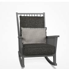 39.8'' h x 27.2'' w x 37'' d. Gervasoni Gray Rocking Chair Tattahome